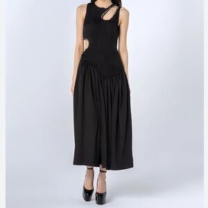 Elegant Black Cutout Dress